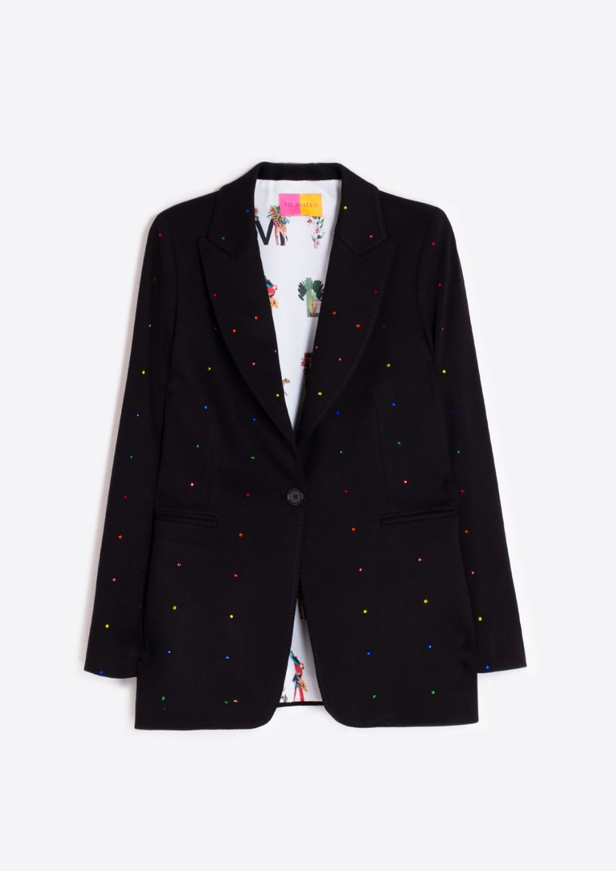 Black Strass Blazer