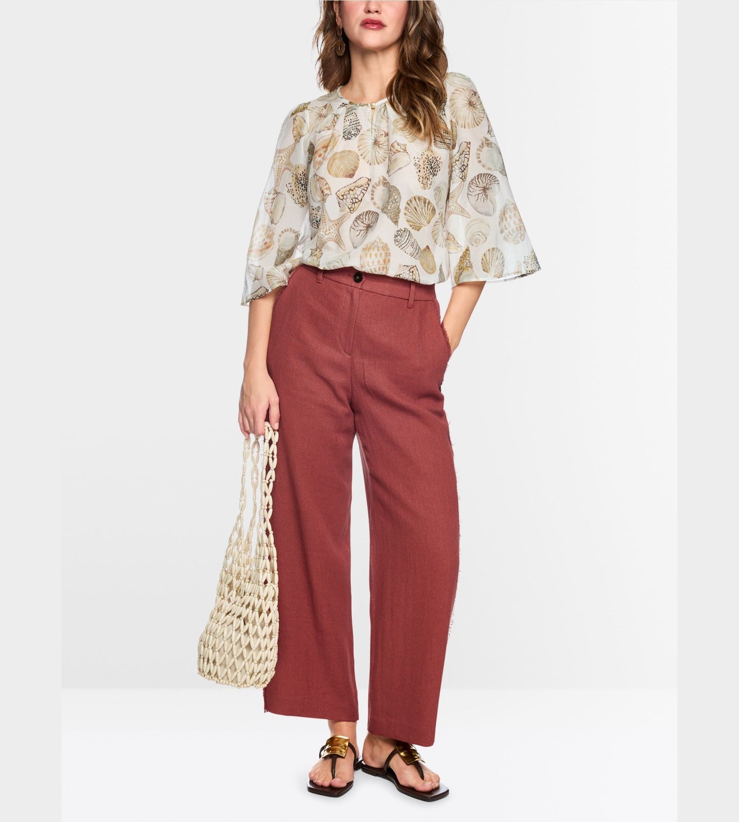 Wukari Linen-Viscose Blend Trousers