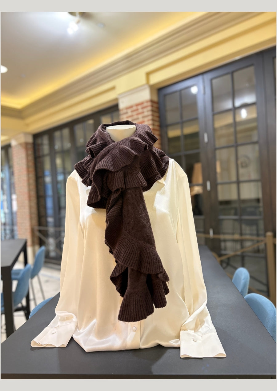 Cashmere Wrap with Ruffles