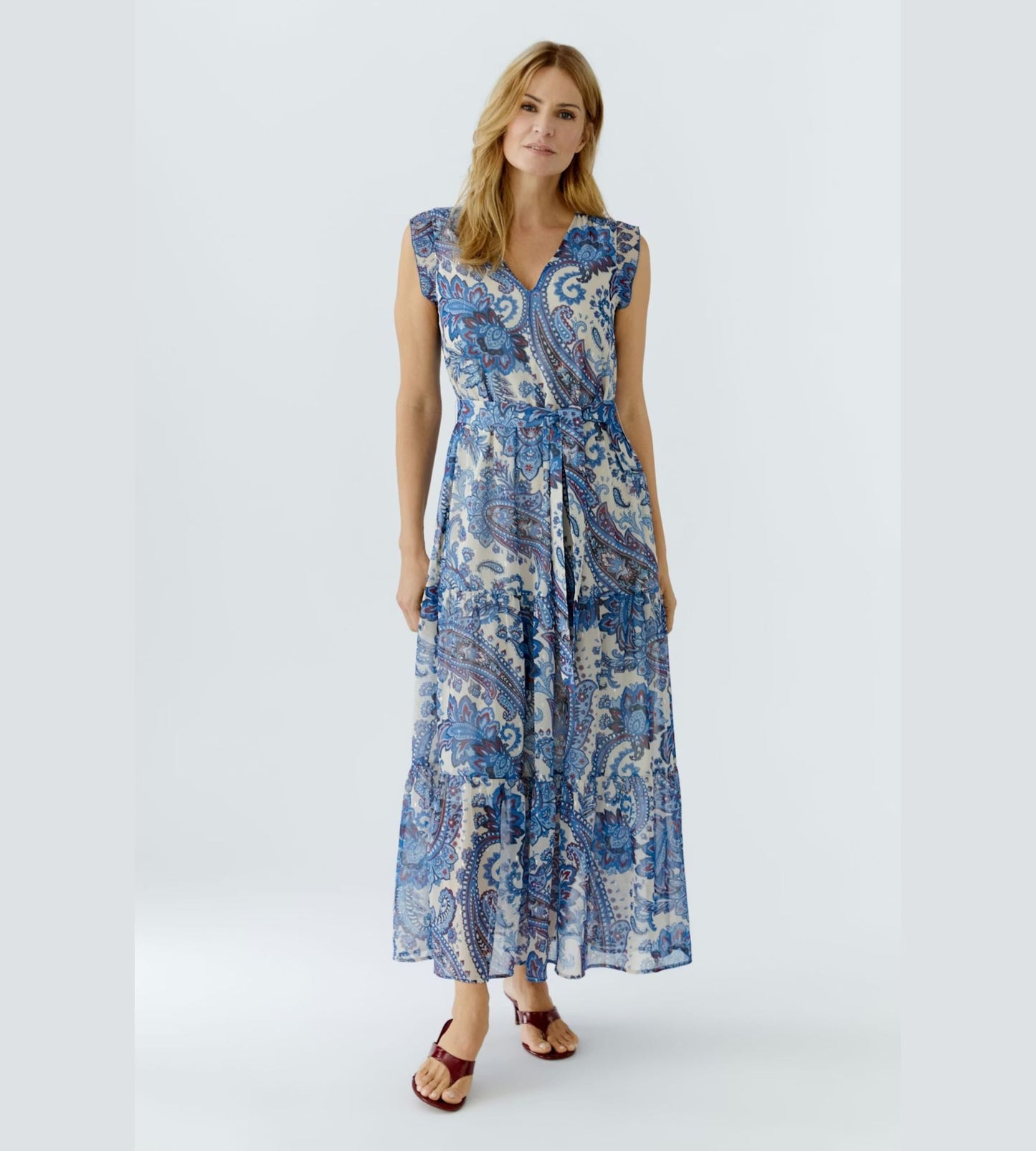 Maxi Dress- Off White Blue