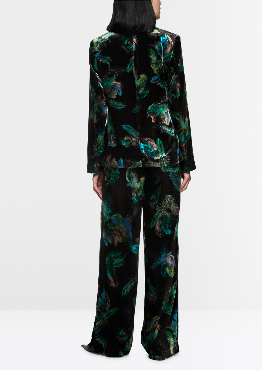 WARRI Velvet Trousers with Print