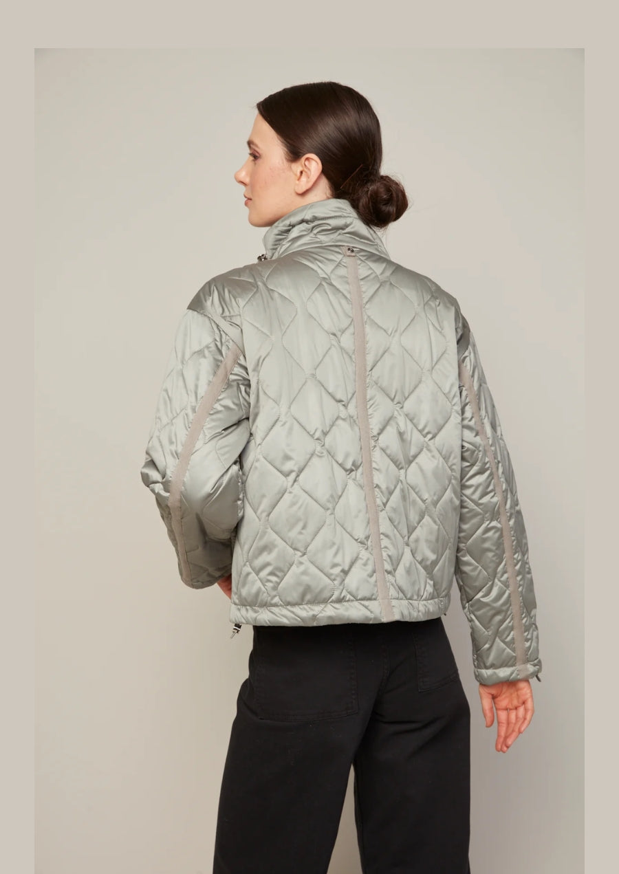 Billie Drop Shoulder Quilted Jacket with Twill Tape Detail
