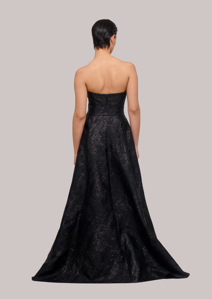 Strapless Barcade Long Gown