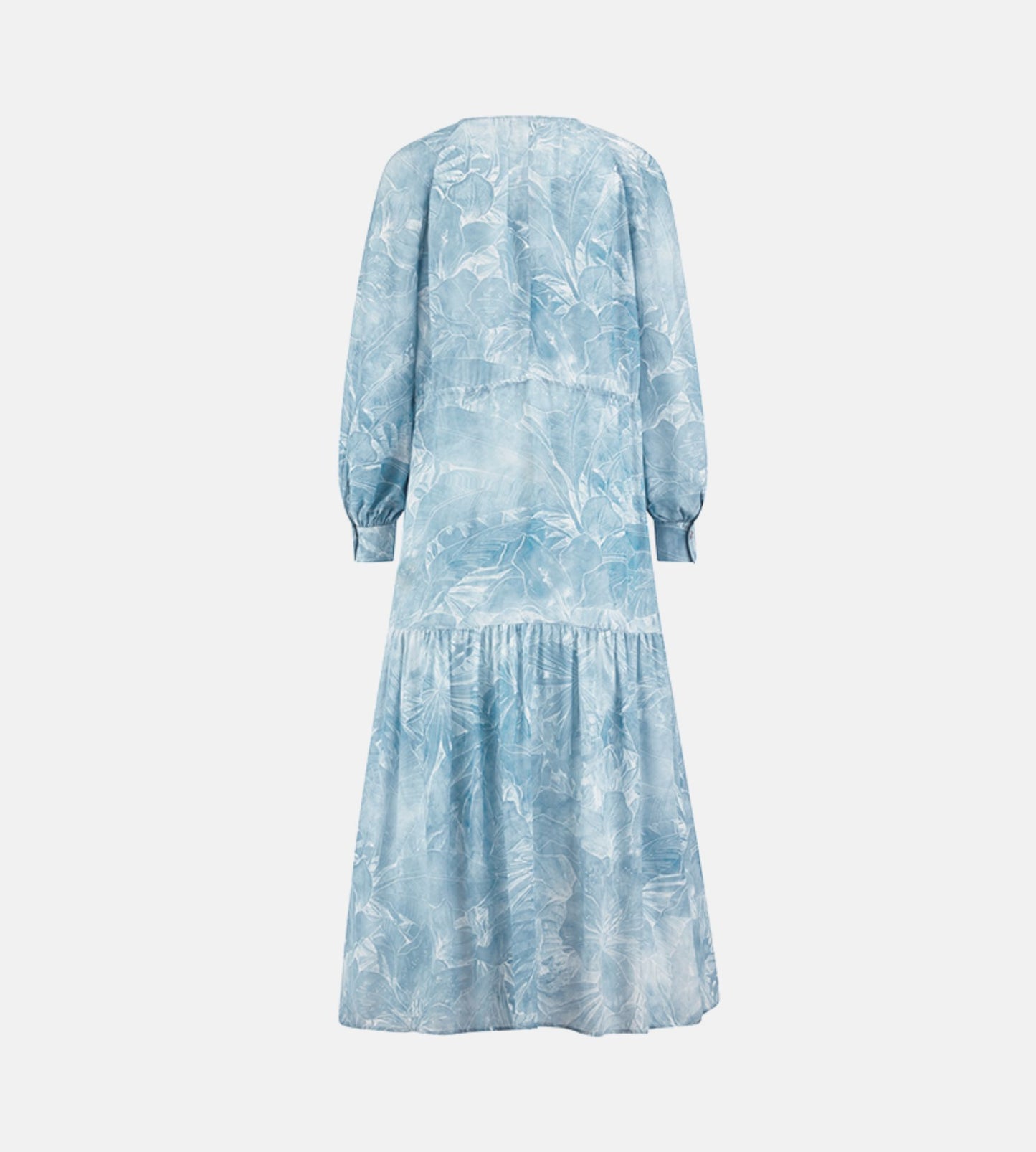 Flowing Midi-Dress with All Over Print
