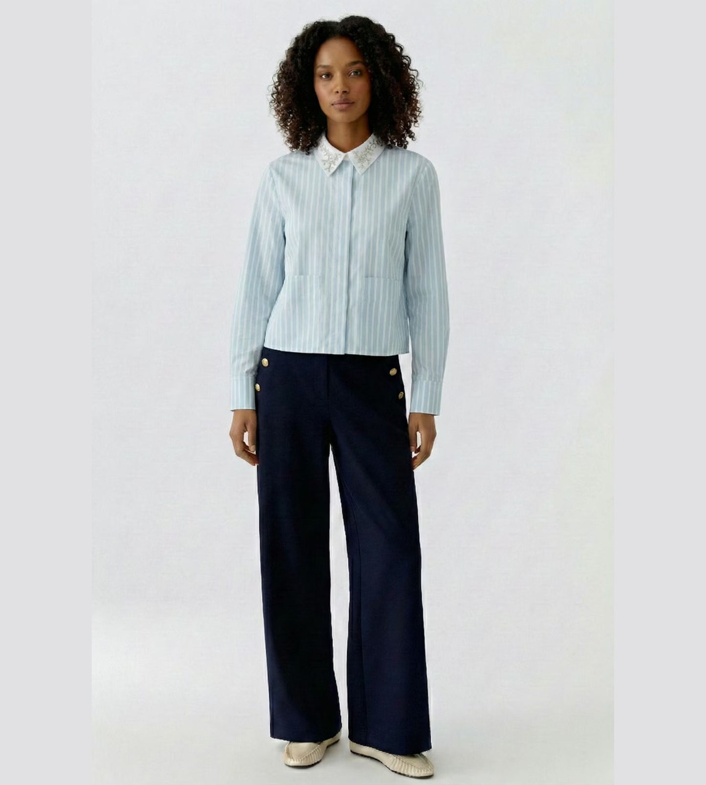 Blouse- Blue White