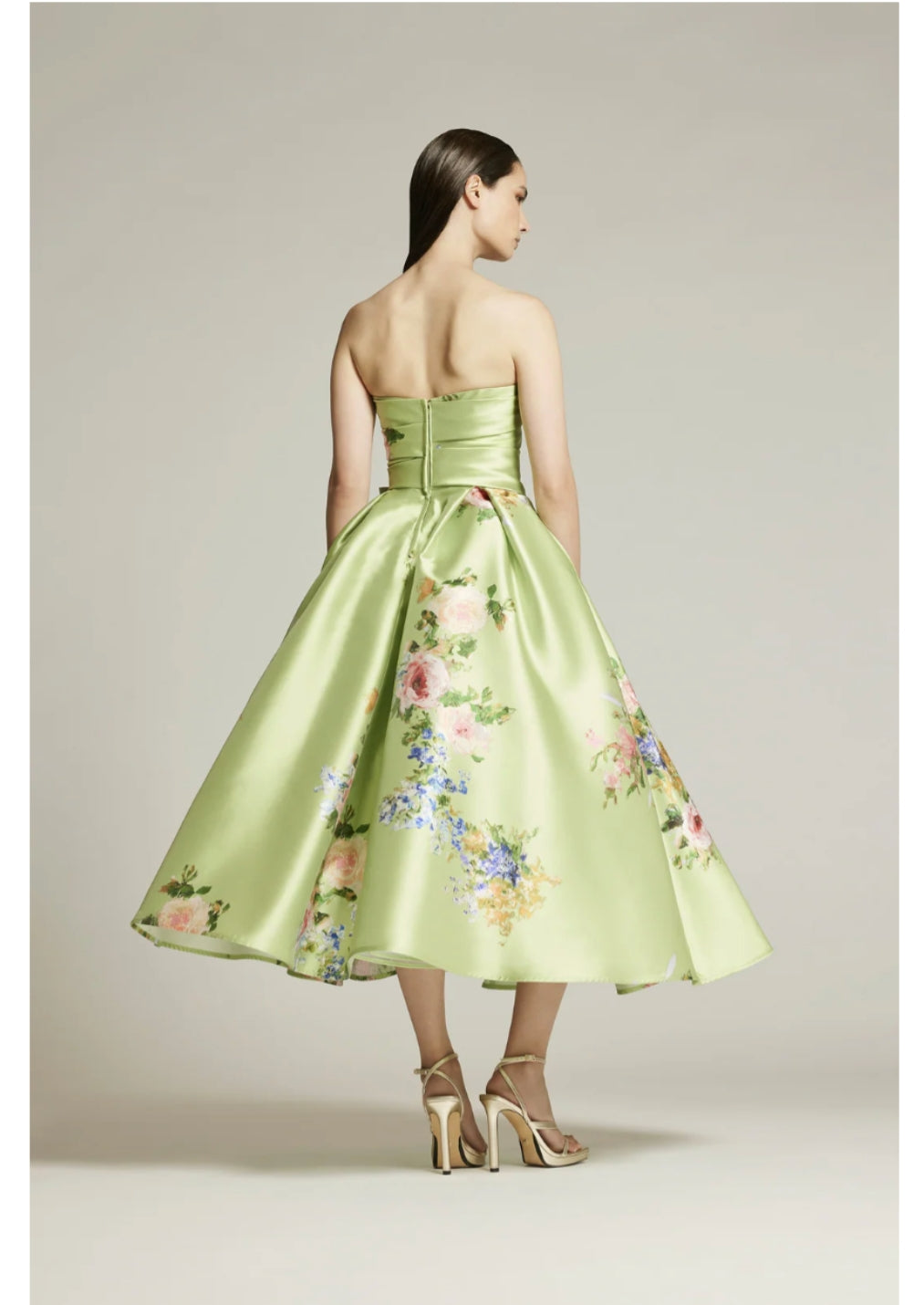 Green Floral Gown