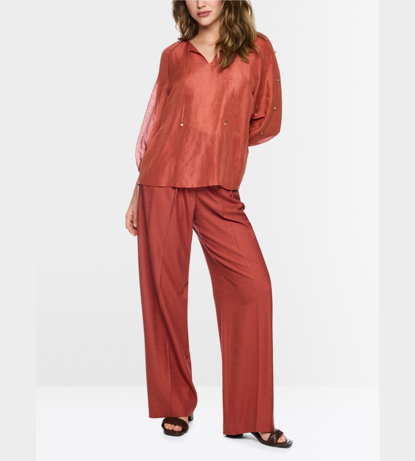 Blouse in Linen-Silk Blend