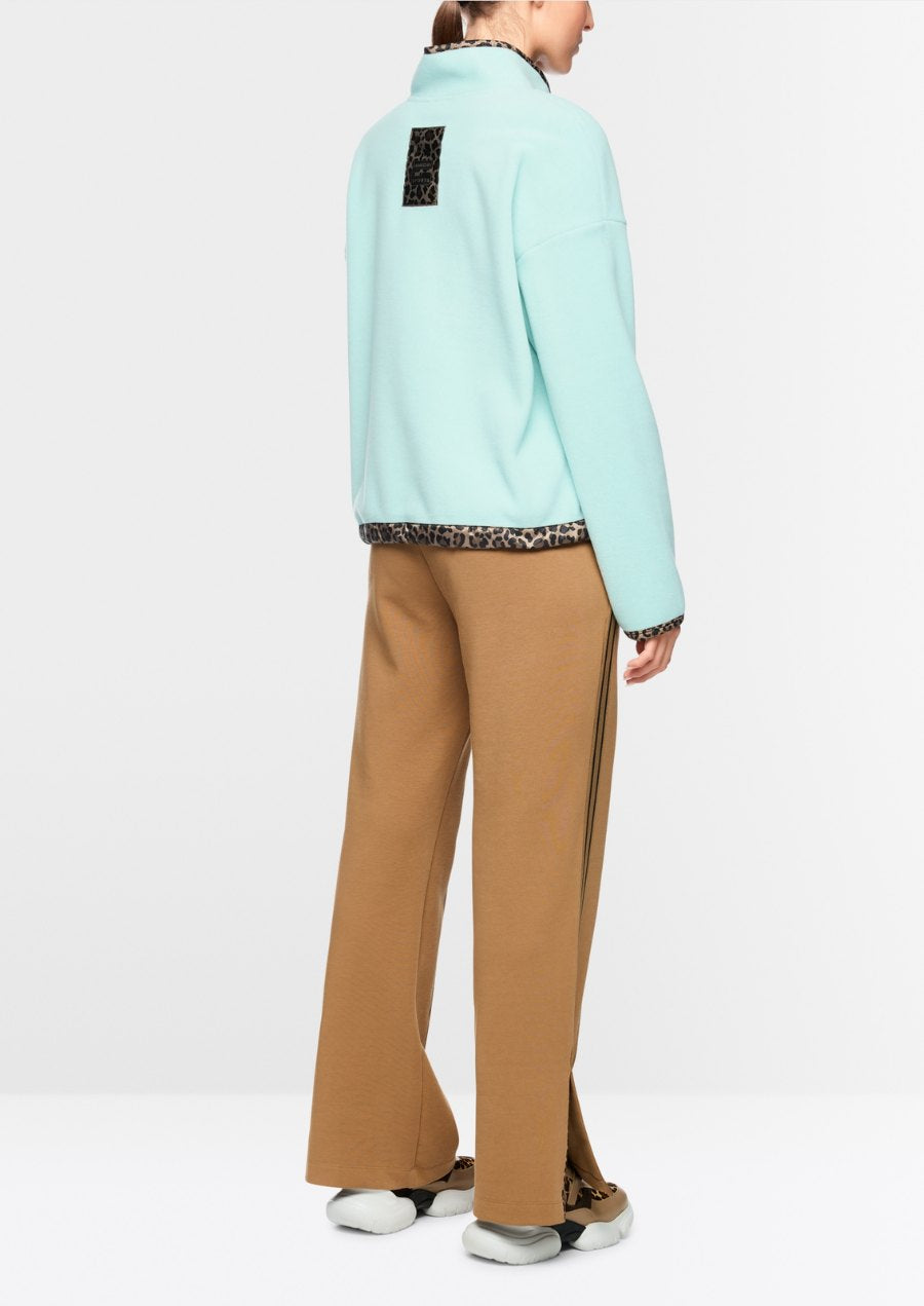 Fleece Jumper with Leo Print Details