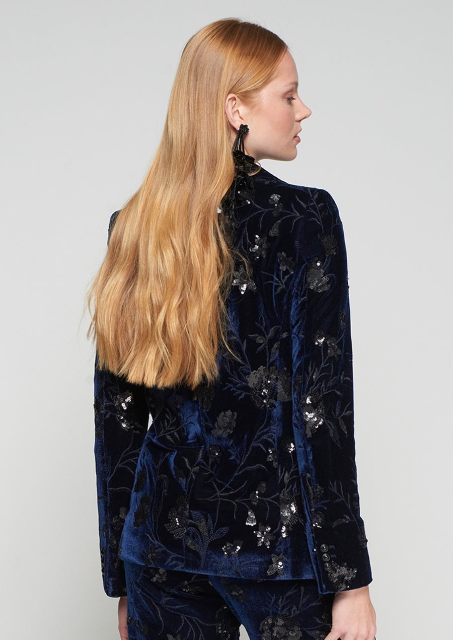 Jacket Helen Terciopelo Floral Sequins
