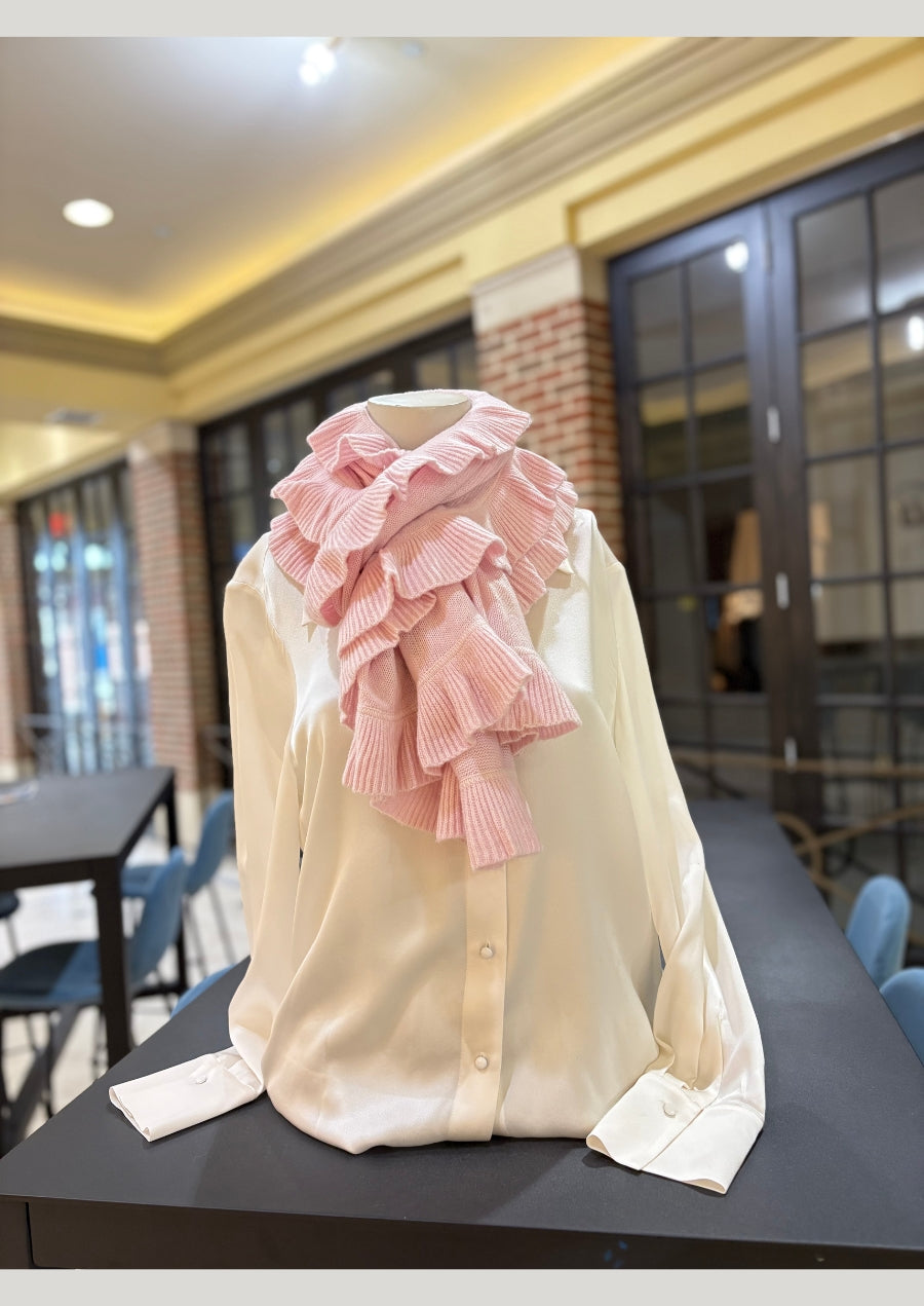 Cashmere Wrap with Ruffles