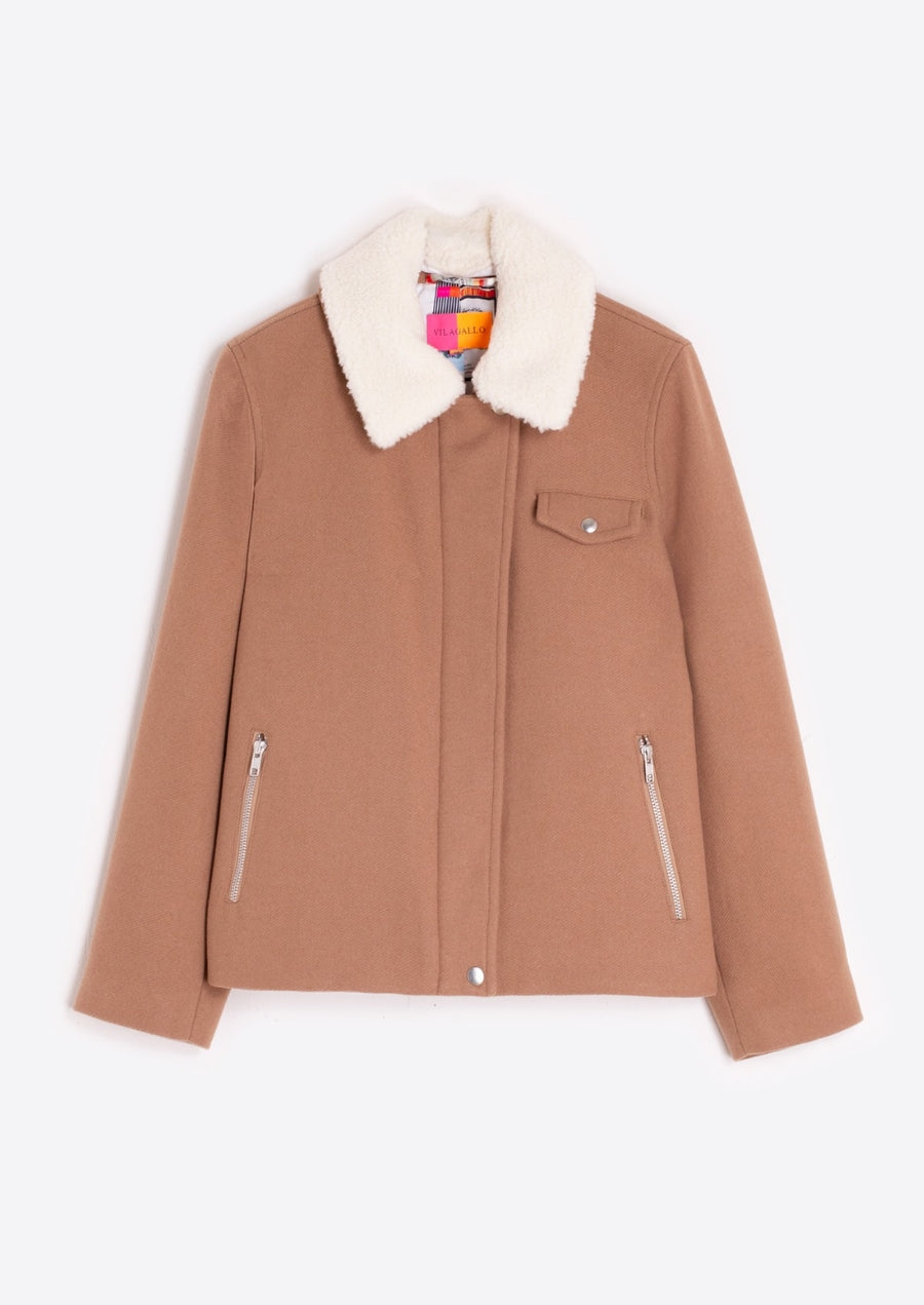 Jacket Bomber Camel Lana
