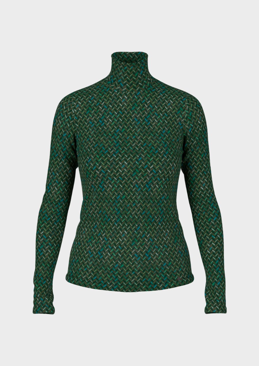 Stretch Shirt with Herringbone