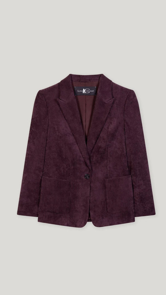 Corduroy One-Button Blazer
