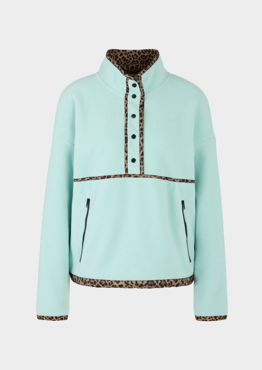 Fleece Jumper with Leo Print Details