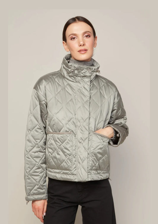 Billie Drop Shoulder Quilted Jacket with Twill Tape Detail