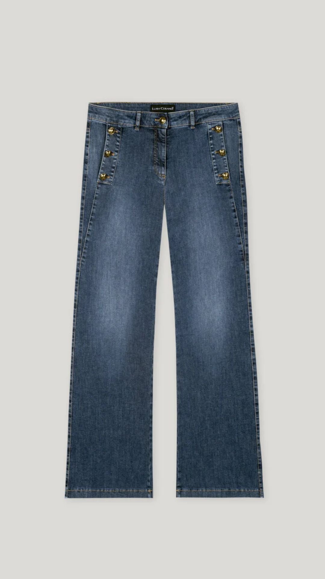 Flared Sailor Blue Denim