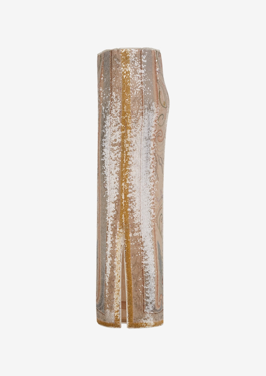 Midi Skirt with Sequins
