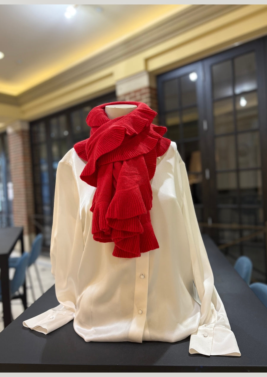 Cashmere Wrap with Ruffles