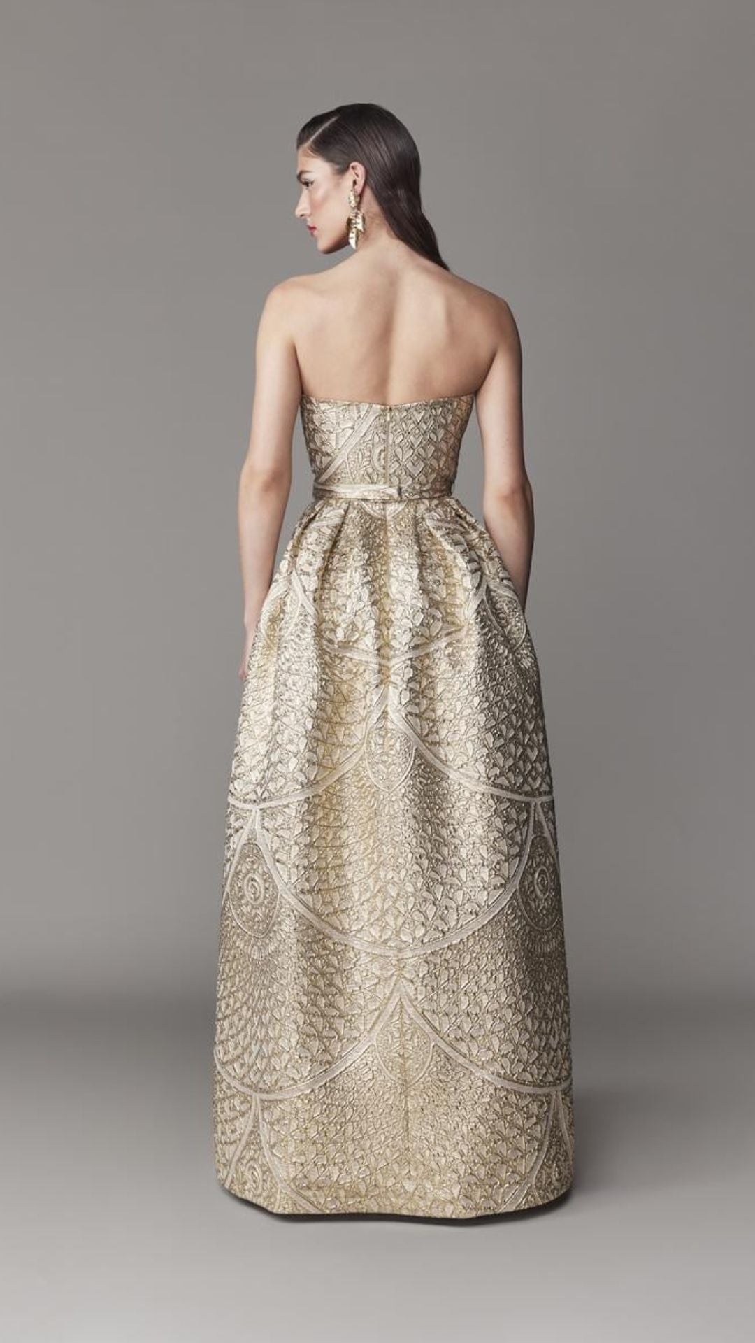 Gold Strapless Gown