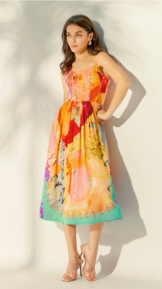 Springtime Whispers Midi Dress
