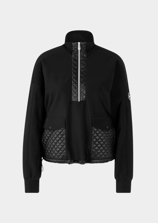 Sweater with Stand-Up Neck and Pockets