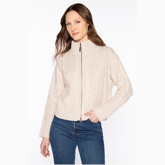 Luxe Cable Zip Cardigan