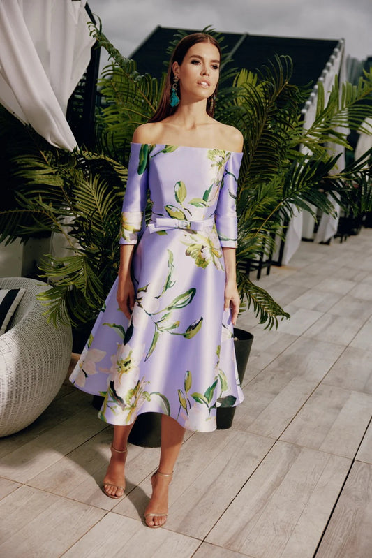 Off-the-Shoulder Floral Dress