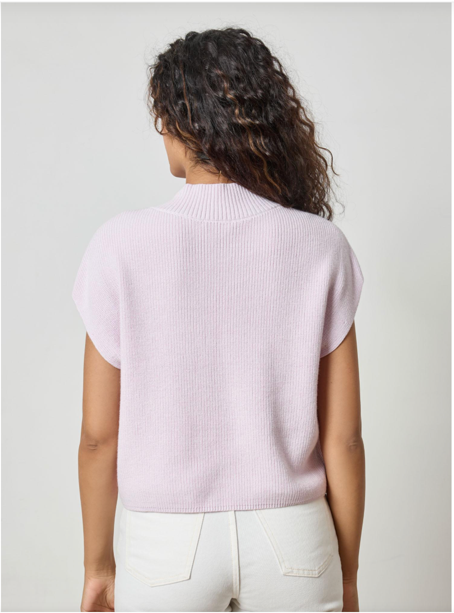 Wide Trim V-Neck Sweater