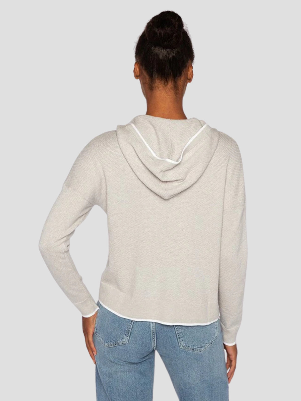 Rib Pullover Hoodie- Greystone