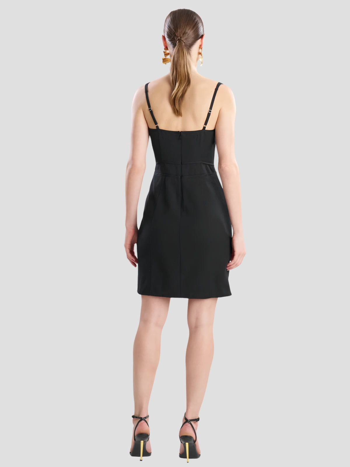 Stretch Basketweave Cotton Mini Dress