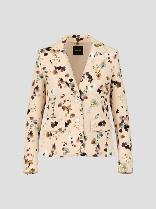 Marc Cain #BC3414W51 Fitted Floral Print Blazer