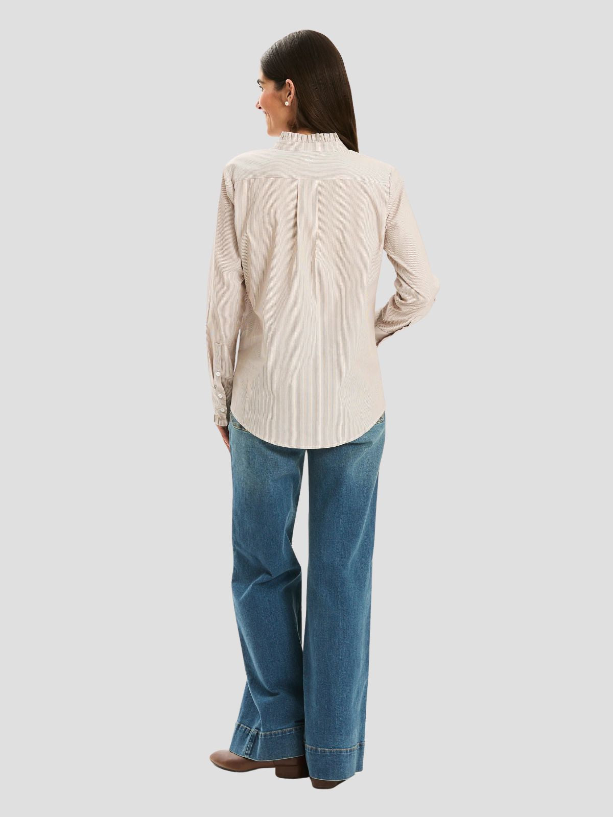 Peggy Ruffle Stripe Shirt