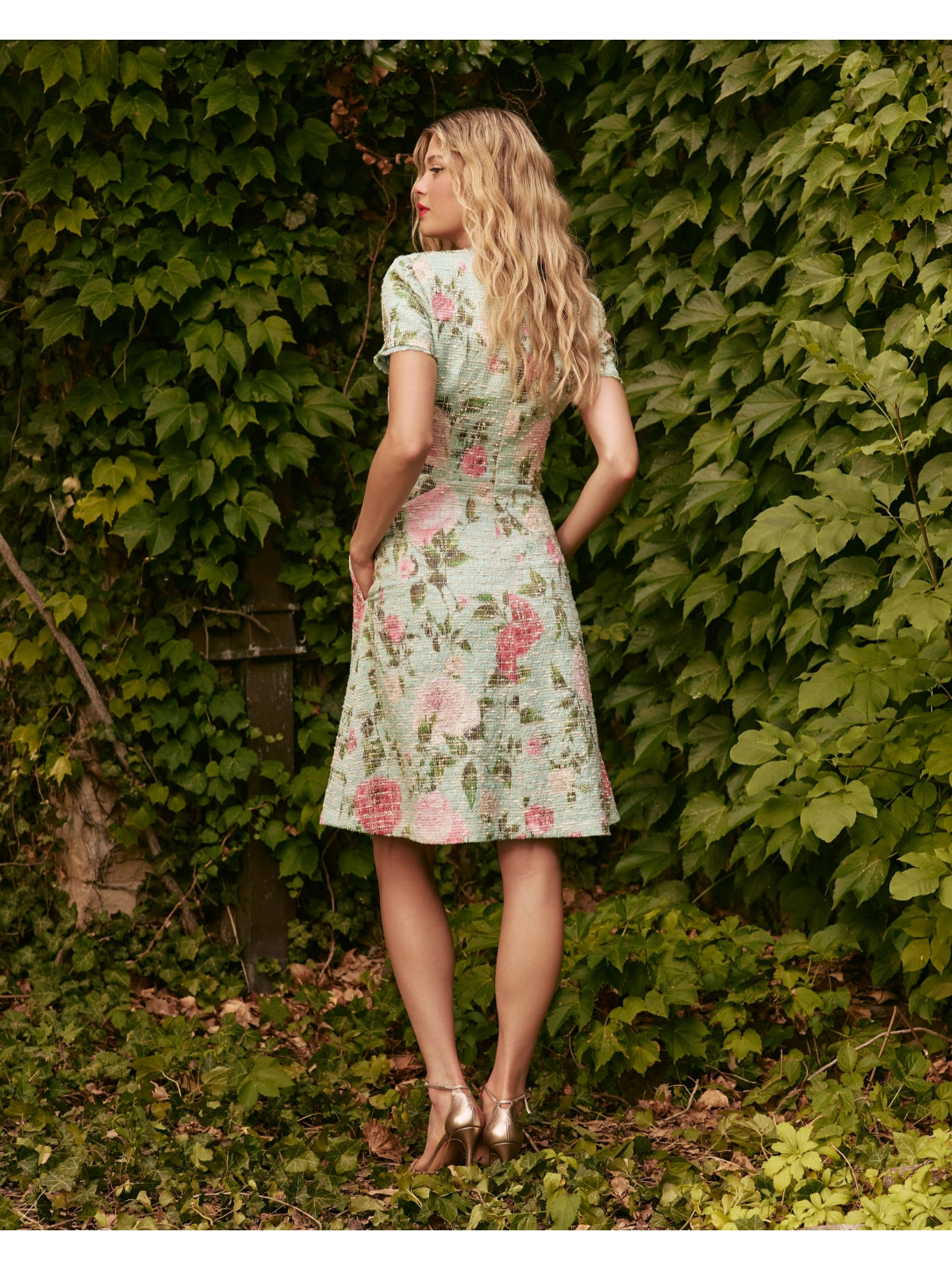 Aqua Floral Dress