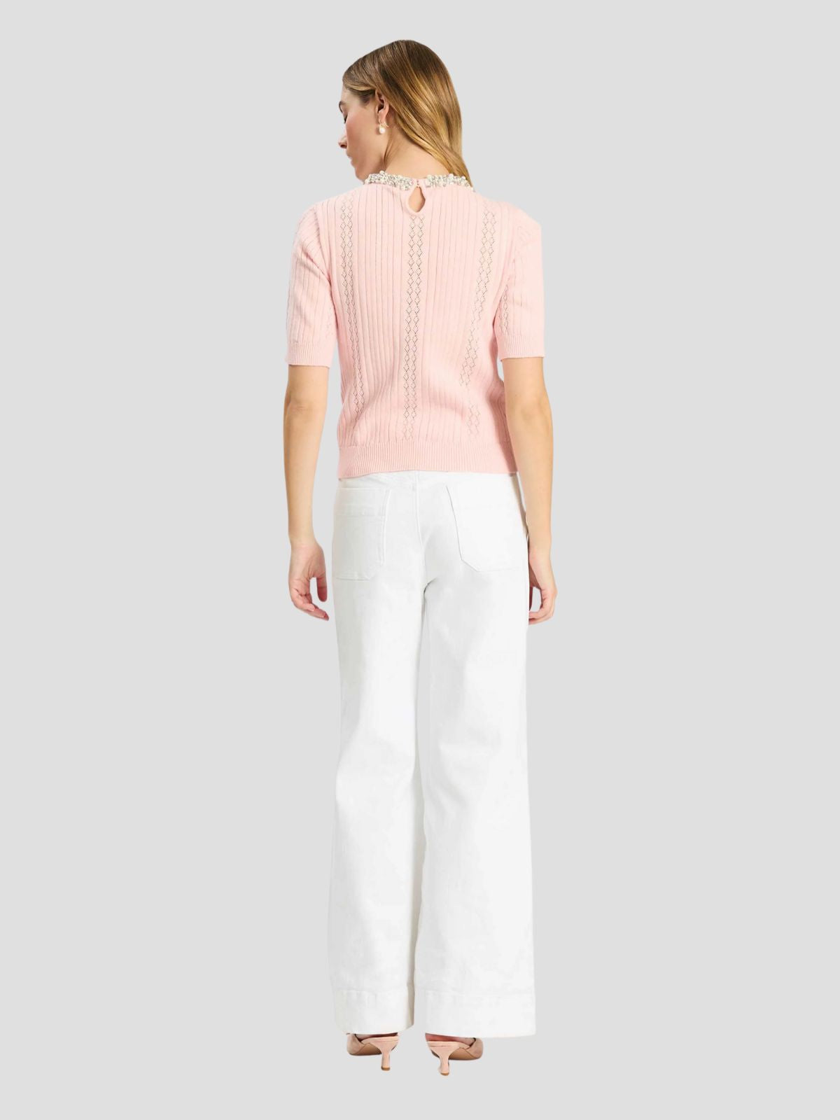 21301-Drew Embellished Pointelle Sweater