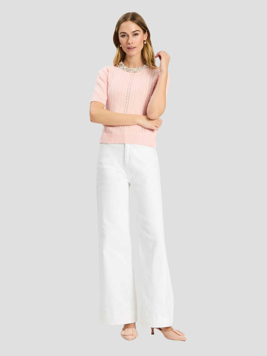21301-Drew Embellished Pointelle Sweater