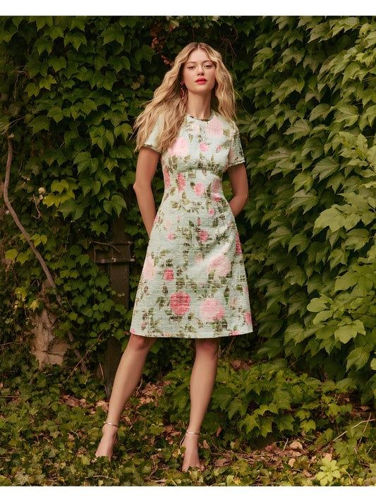 Aqua Floral Dress