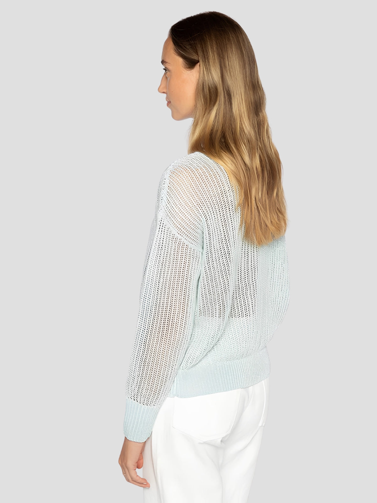 Open Texture Lurex Crew