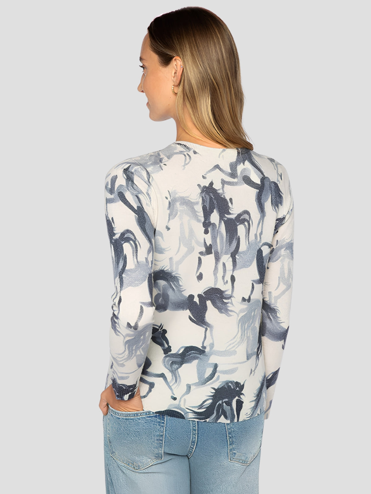 Horse Print Crew