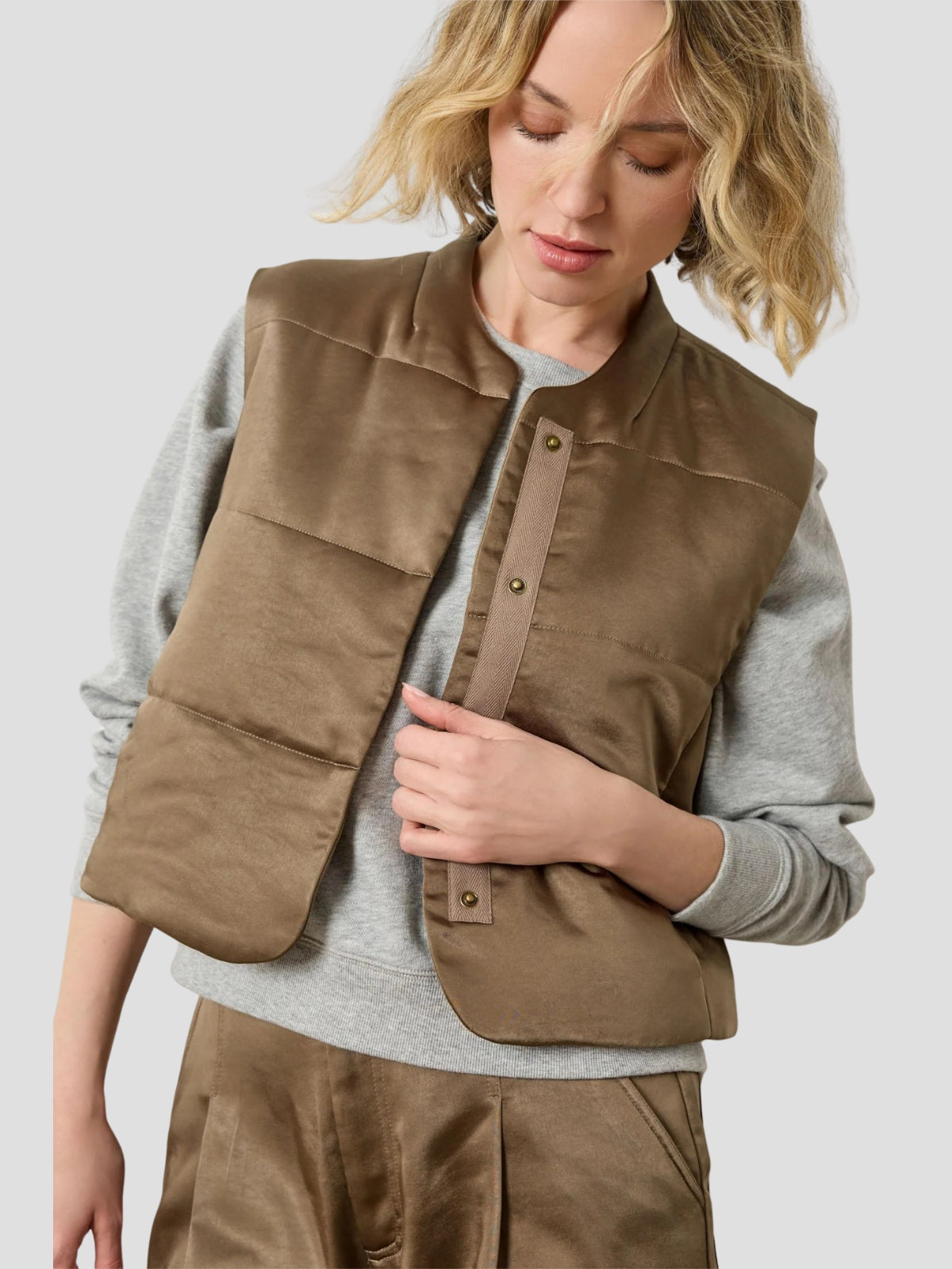 Satin Quilted Vest