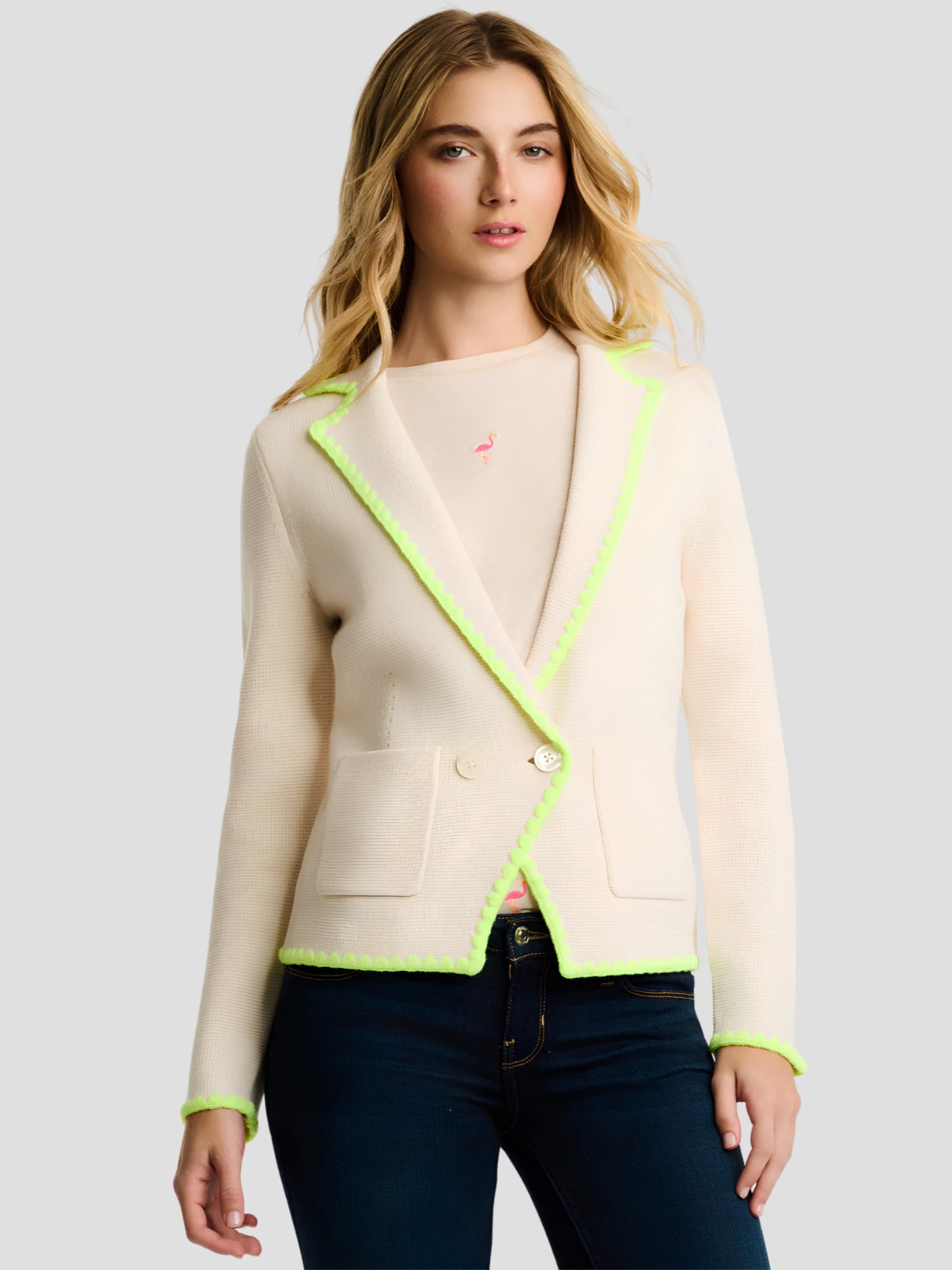 Stitchy Mix Blazer