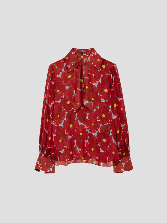 Blouse with Flower Print