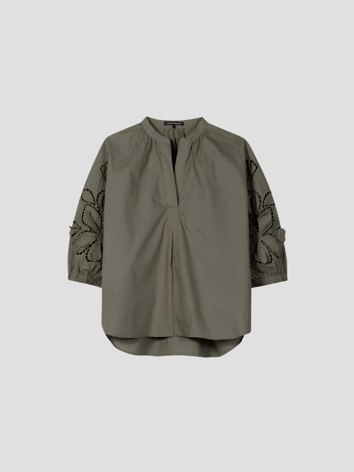 Blouse with Eyelet Embroidery
