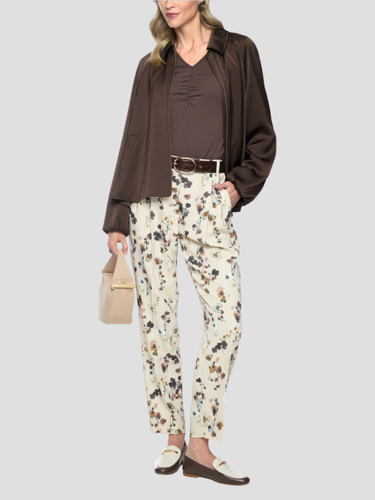 Flared Jacket in Shiny Material