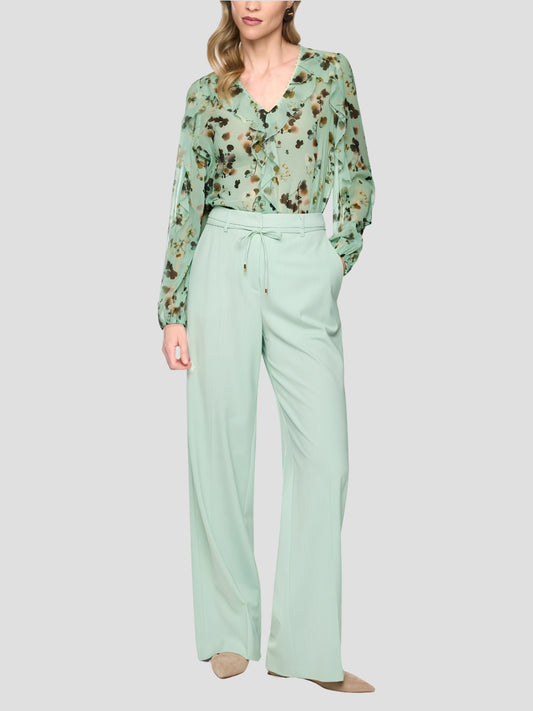 Floral blouse with flounces
