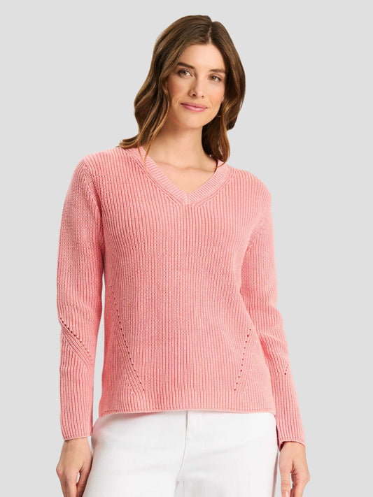 22010-Mineral Wash V Neck Sweater