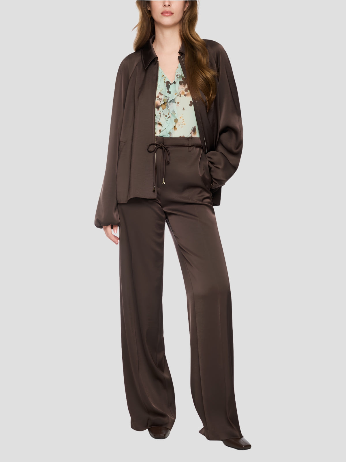 WARRI shiny fabric trousers