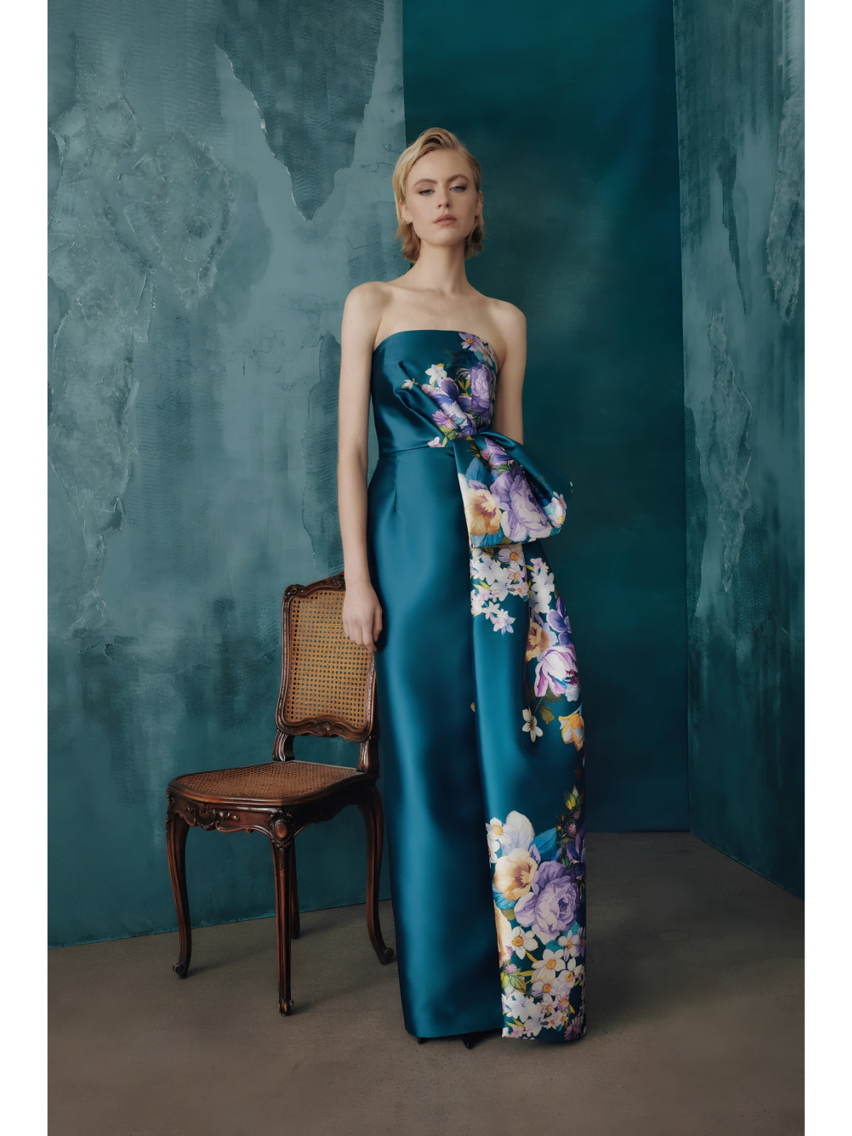COMING SOON - Strapless Floral Gown