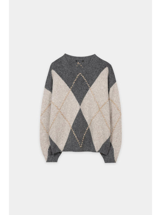 Patterned Alpaca-Blend Sweater