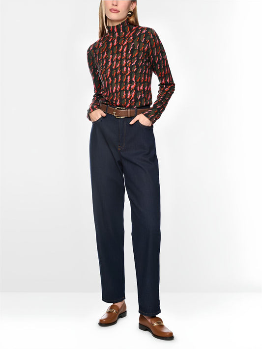 Shirt with Abstract Houndstooth Pattern