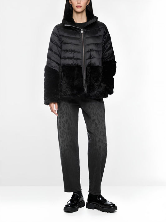 Quilted Jacket with Faux Fur